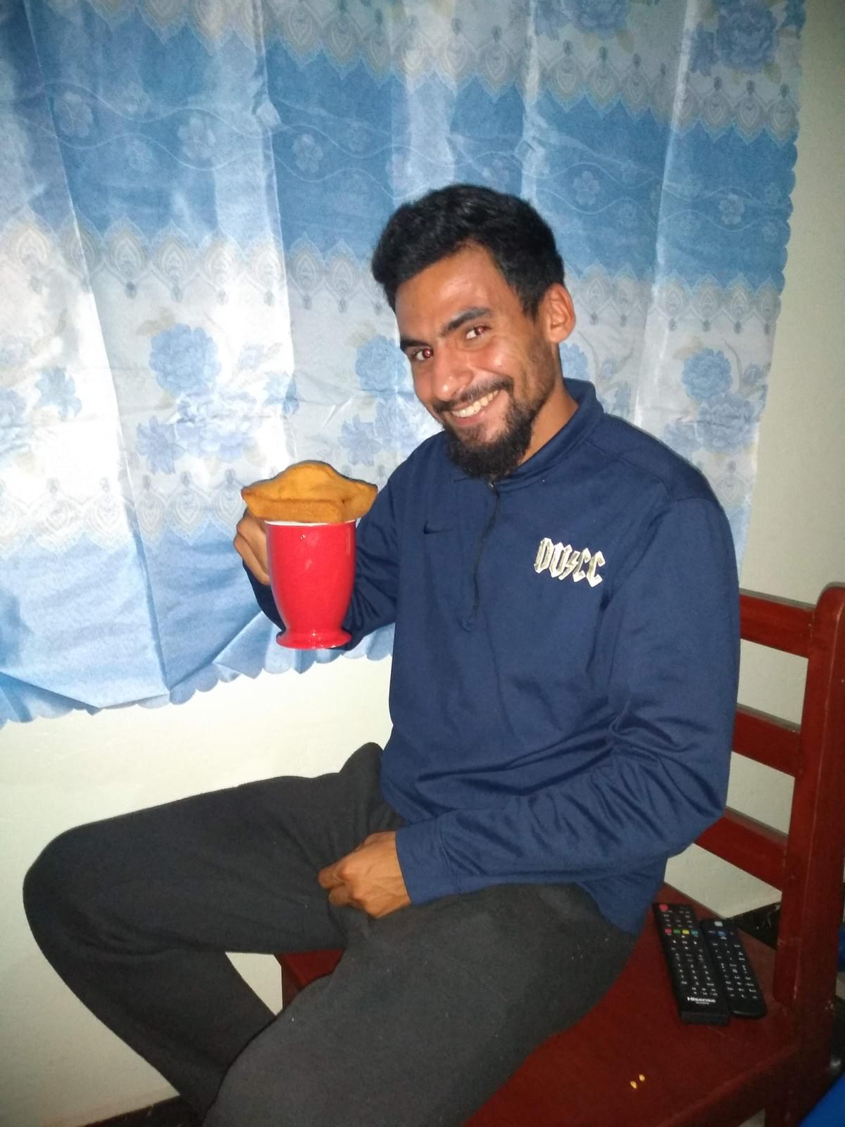 elite runner Najim Mahmoud enjoys traditional Ugandan tea at a training camp in Kapchorwa, Uganda elite runner Najim Mahmoud enjoys traditional Ugandan tea at a training camp in Kapchorwa, Uganda