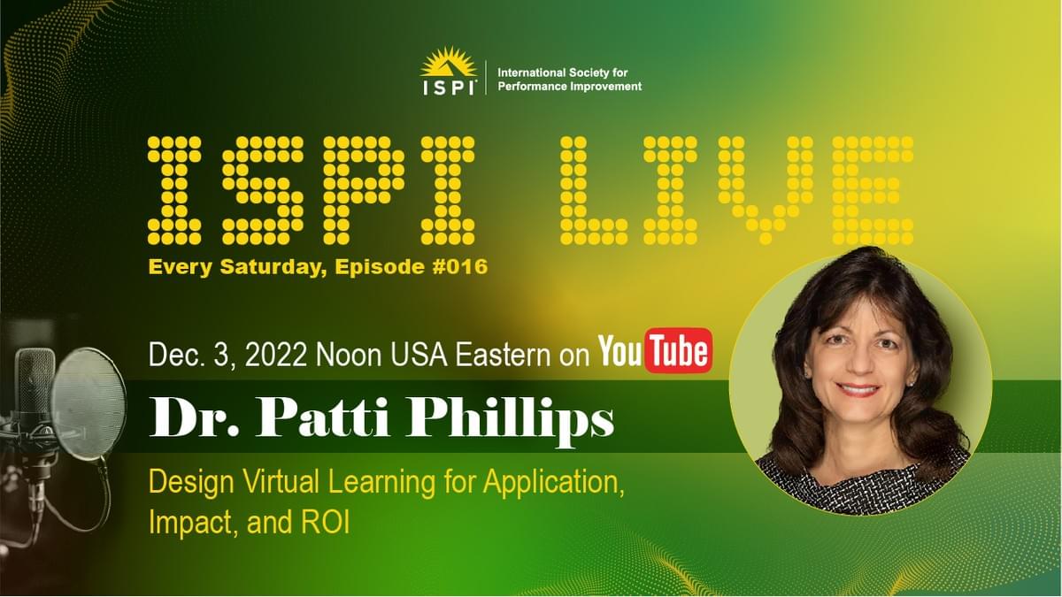 Dr. Patti Phillips ISPI LIVE Dr. Patti Phillips ISPI LIVE