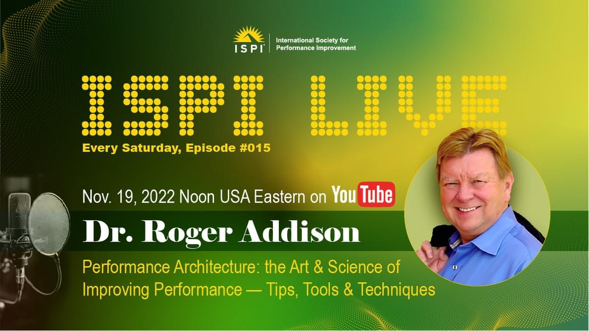 ISPI Live Dr. Roger Addison ISPI Live Dr. Roger Addison