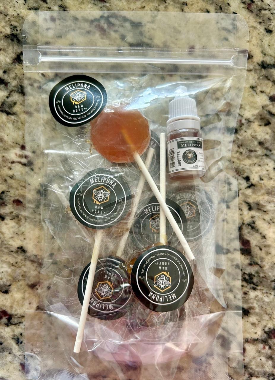 Melipona Stingless Bee Raw Honey Lollipops