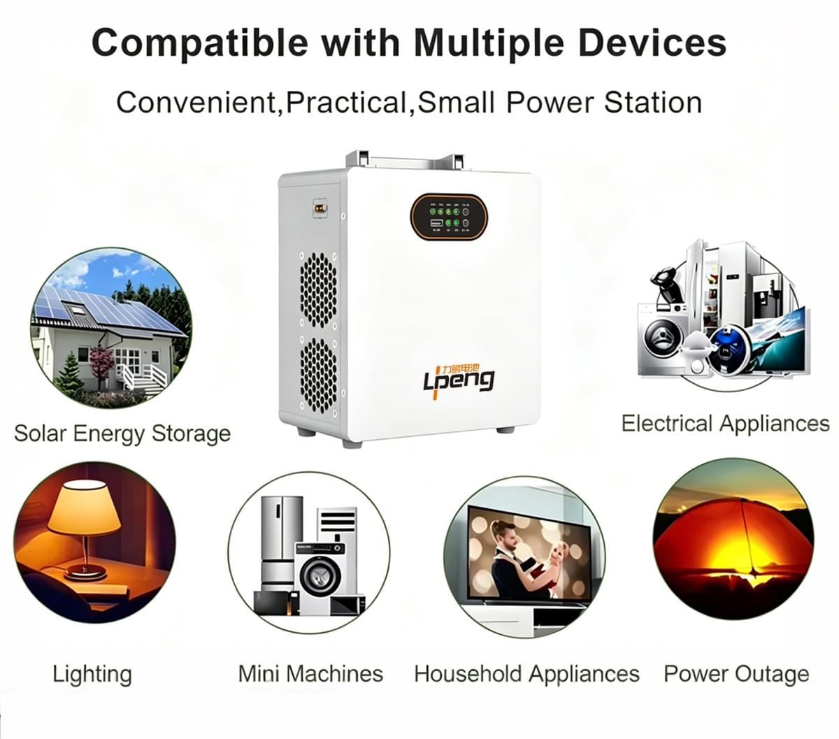 1kWh 1000W LiFePO4 Solar Portable Energy Storage Power Station
