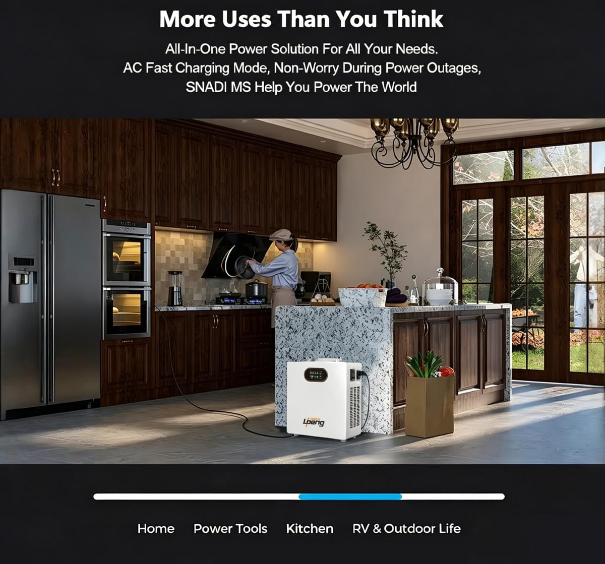 1kWh 1000W LiFePO4 Solar Portable Energy Storage Power Station