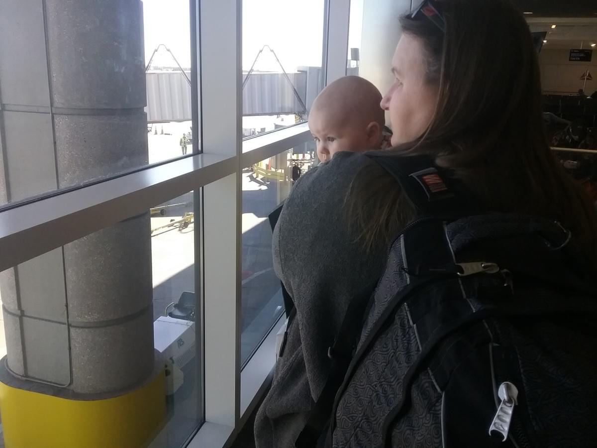At the airport in Dallas. At the airport in Dallas.