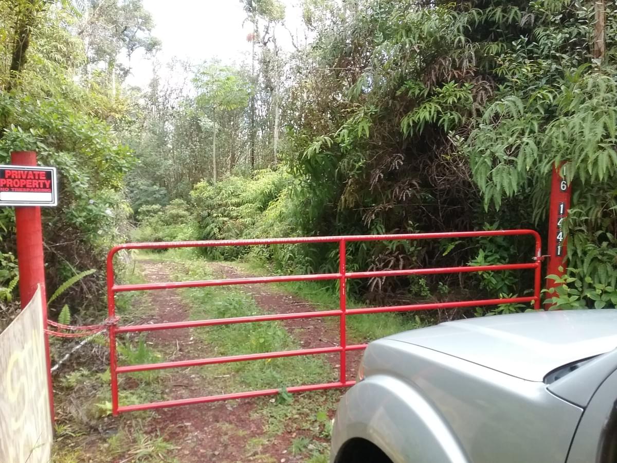 The moment we first arrived at the property, about to open the gate. The moment we first arrived at the property, about to open the gate.
