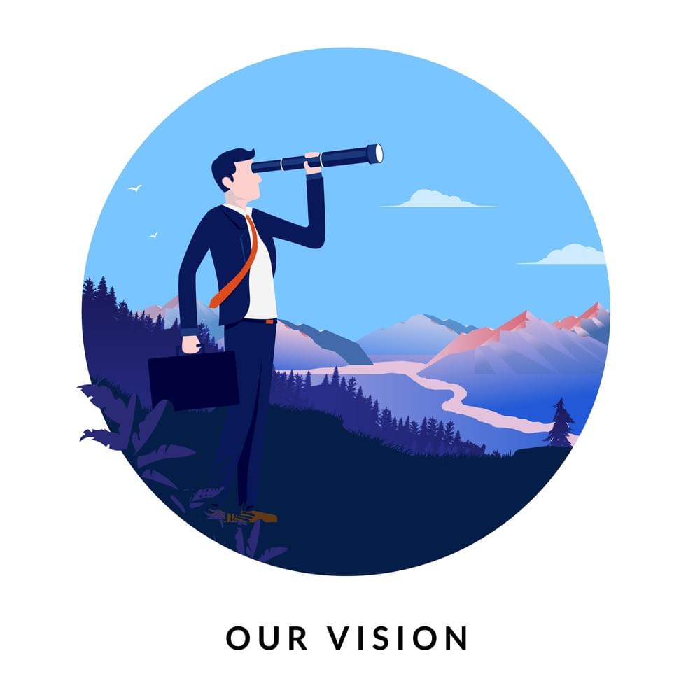 Image of a Man Looking at his goals through a telescope Image of a Man Looking at his goals through a telescope