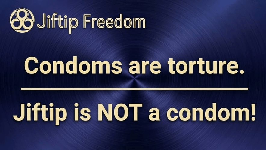 You shouldn't experience medievel torture. With Jiftip, you won't! just the tip condom free You shouldn't experience medievel torture. With Jiftip, you won't! just the tip condom free
