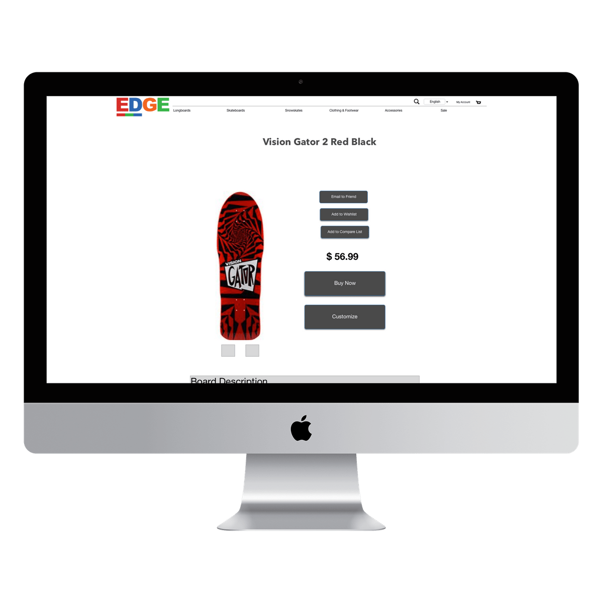 Edge boardshop website resdesign Edge boardshop website resdesign