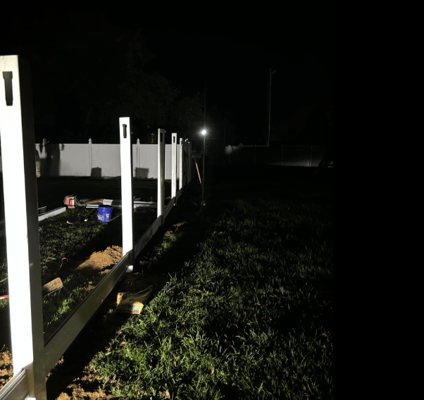 Vinyl Fence being built in Coshocton Vinyl Fence being built in Coshocton