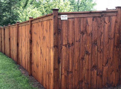 Stained and Sealed Privacy Wood Fence near Parkland, Florida Stained and Sealed Privacy Wood Fence near Parkland, Florida
