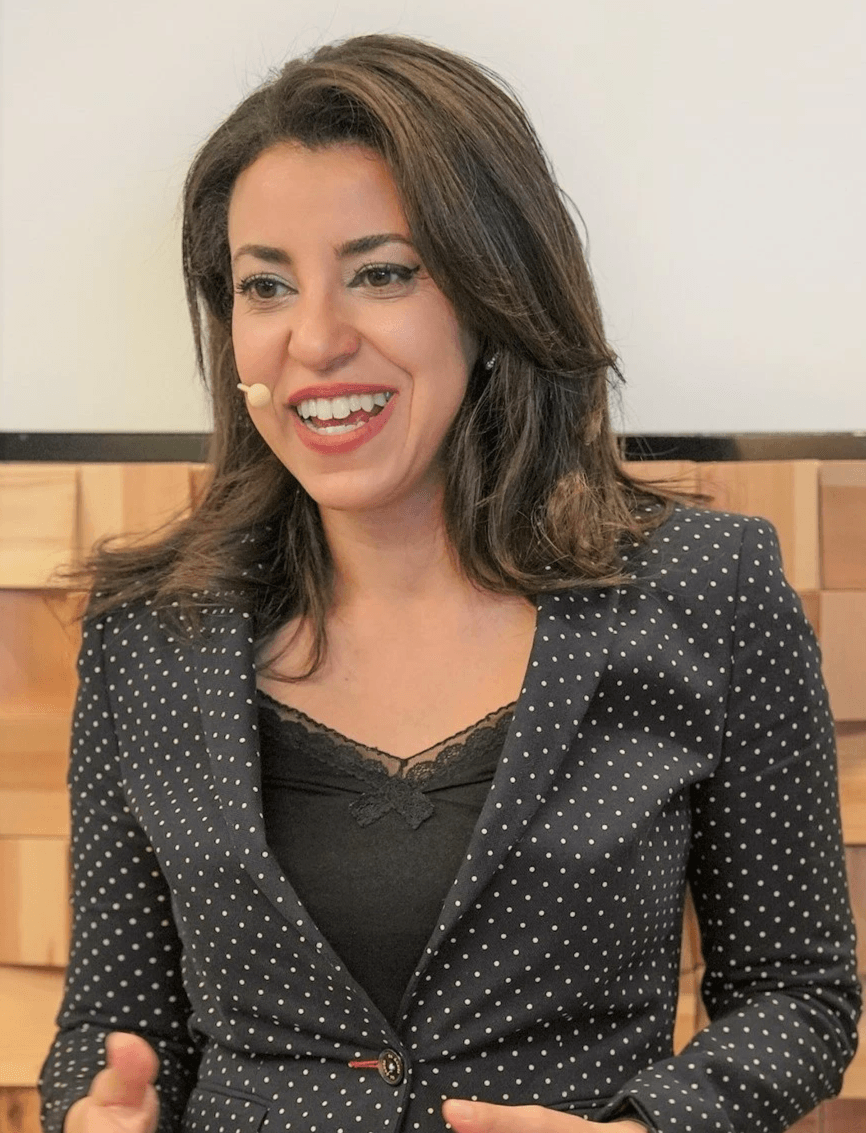 Dr. Mona Nassef speaking on workplace wellness Dr. Mona Nassef speaking on workplace wellness