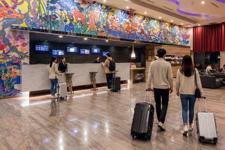 富立登國際大飯店親子休閒空間與按摩椅,提供家庭旅客舒適自在的館內休憩體驗。 富立登國際大飯店親子休閒空間與按摩椅,提供家庭旅客舒適自在的館內休憩體驗。