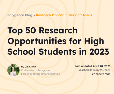 Polygence Research Program Brochure Polygence Research Program Brochure