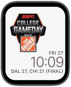 Apple Watch Face ESPN GameDay Built by The Home Depot Apple Watch Face ESPN GameDay Built by The Home Depot