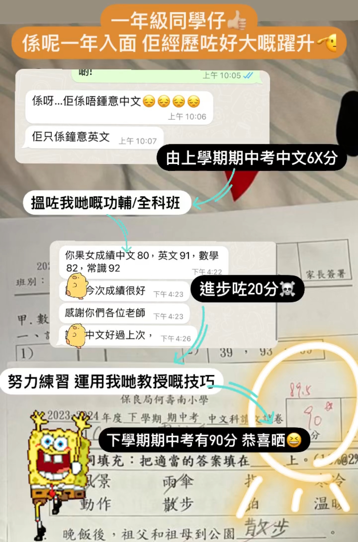 新蒲崗小學補習社中文進步