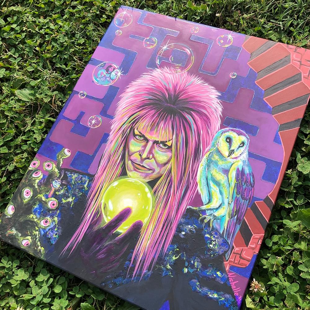 goblin king david bowie original painting