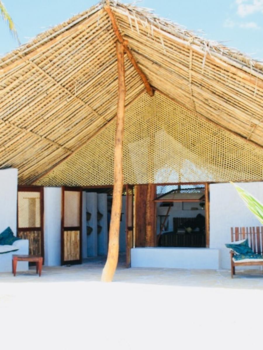 Inside the lodge at Guludo
