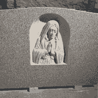 01_38 Sculpted Virgin Mary Carving in Niche Monument