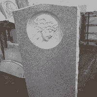 Jesus in Profile Granite Headstone
