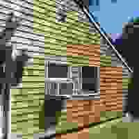 Restored painting and staining of wood shingles