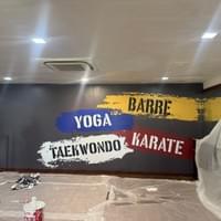 Yoga studio wall sticker