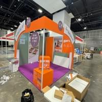 Event booth set up