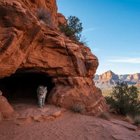 Bobcat In A Cave Sedona