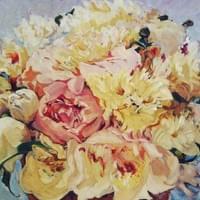 Bouquet Printanier (oil on canvas)