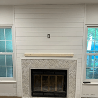Shiplap with custom tile heart