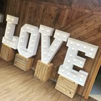Napis LOVE Gdańsk - Fotobudka MediaBOX
