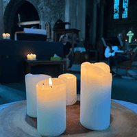 Candle-lit informal worship