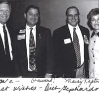 Photo Op with Bill Burga, Dick Daphart, and Marcie Kaptor, 1994