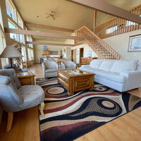 Grand open plan living - dining - kitchen - 50 ft across