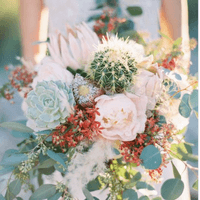 cacti and protea bouquet