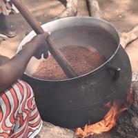 Using heat to roasting grits