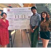Tara, Alix, and Ashwin presenting some hypothesized results patterns from a current project