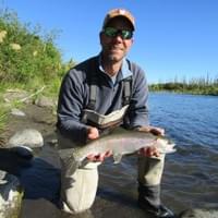 Guided fly fishing Taupo. Angler Scott White