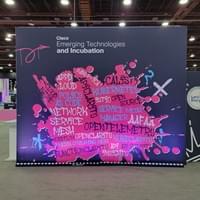 Cisco Emerging Technologies and Incubation Booth @ Kube Con 2022 back wall