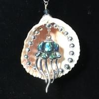 Handmade tree ornaments and jewelry.