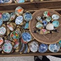 Handmade painted shells by Torie Davis of The Spotted Sardine.