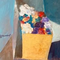 「 Flowers in a box」　S4号