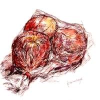 「袋の中の3つのりんご」