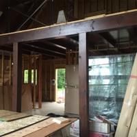 Timber frame floor above Kitchen