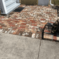 Brick Patio Stairway Landing