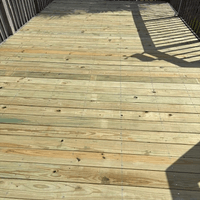 Upper deck with new decking