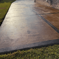Stained Concrete Side Driveway