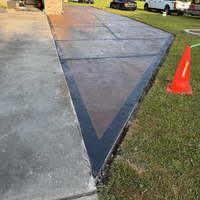Stained Concrete Side Driveway