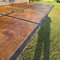 Stained Concrete Side Driveway