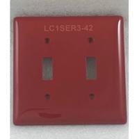 engraved Hubbell red nylon