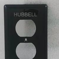 engraved Hubbell black nylon