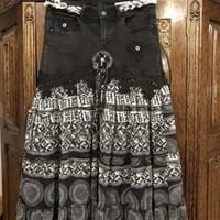 Black Denim Skirt